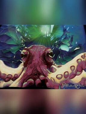 "The Tide Watcher"– Original Digital Art by MalloryJane, 18"x24" Frame or Canvas